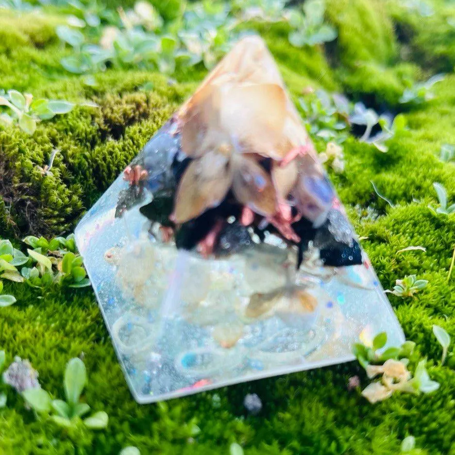 Orgonite Pyramids (Medium) ~Hand crafted Pyramid and loaded with metals and crystals~ Great for EMF protection and gifting