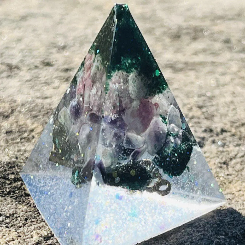 Orgonite Pyramids (Medium) ~Hand crafted Pyramid and loaded with metals and crystals~ Great for EMF protection and gifting