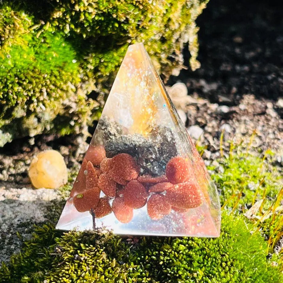 Orgonite Pyramids (Medium) ~Hand crafted Pyramid and loaded with metals and crystals~ Great for EMF protection and gifting