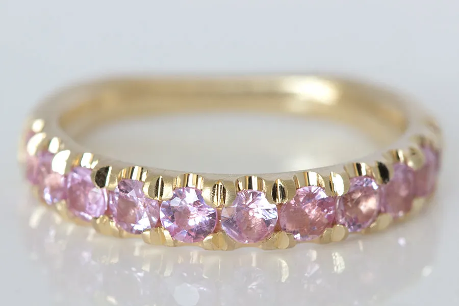 Pale Pink Sapphire Euro Band