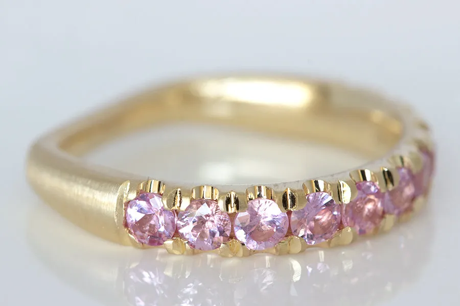 Pale Pink Sapphire Euro Band