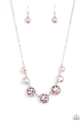 Paparazzi Pampered Powerhouse - Pink Iridescent Necklace