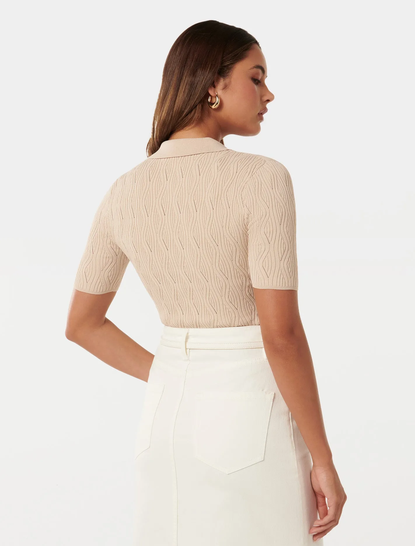 Paris Short Sleeve Textured Knit Top