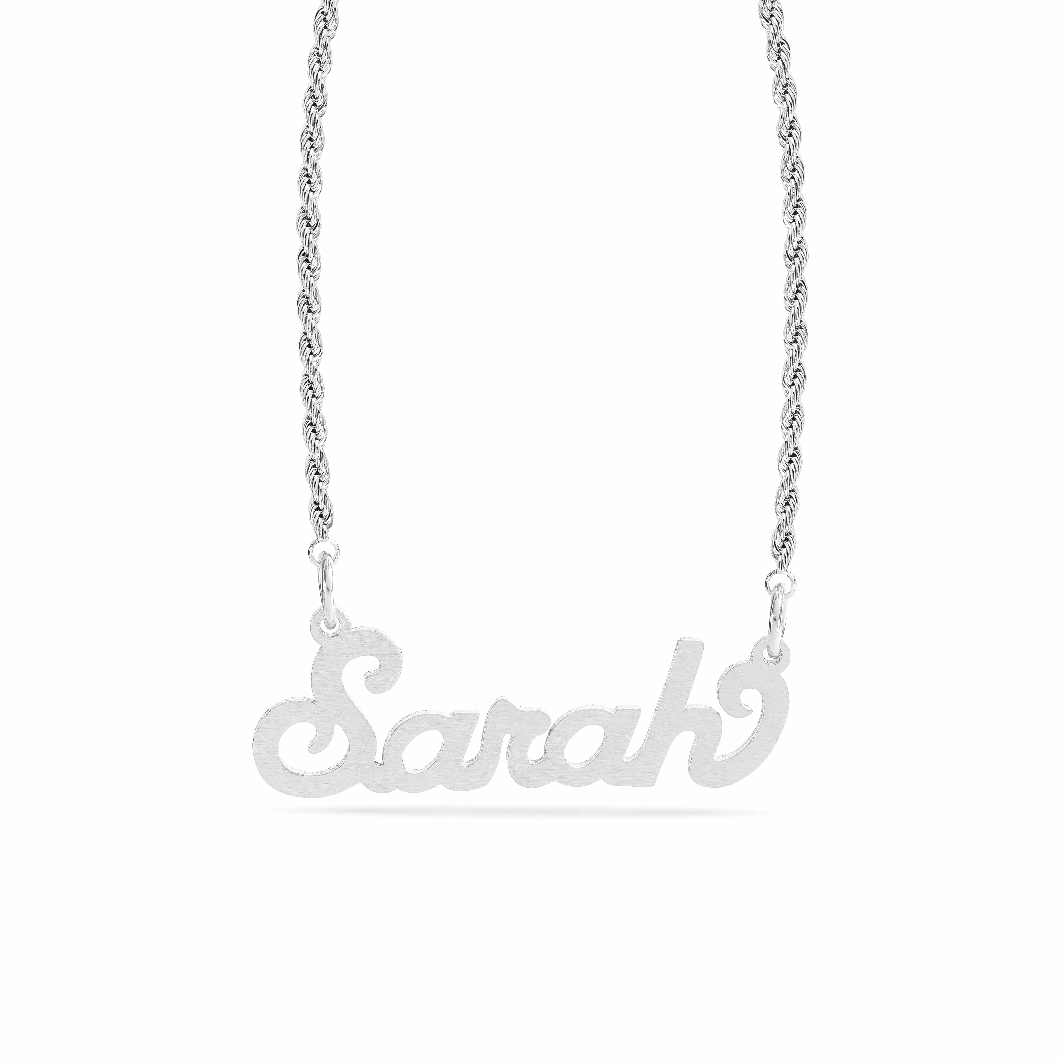 Personalized Name necklace with  Satin Finish Sarah