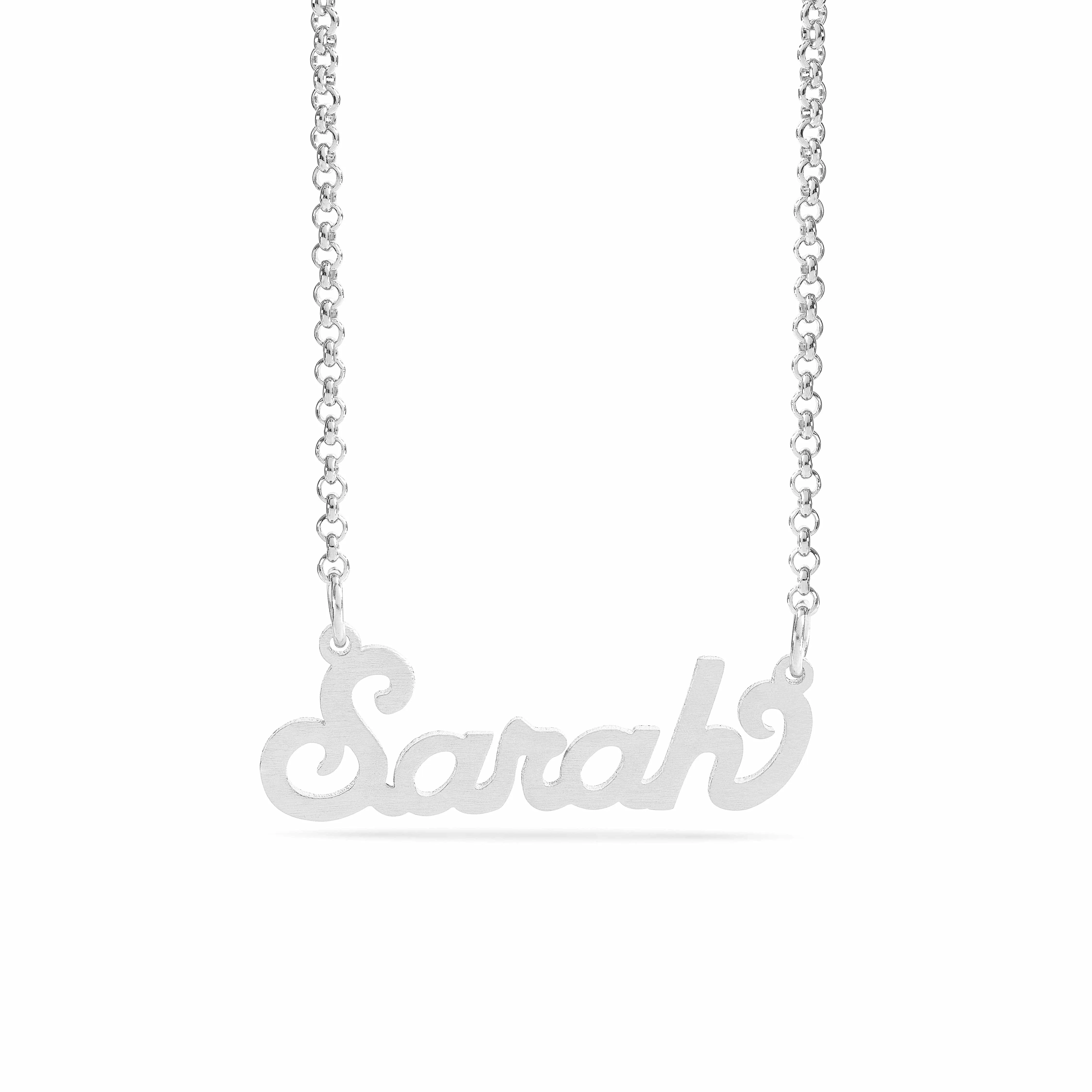 Personalized Name necklace with  Satin Finish Sarah