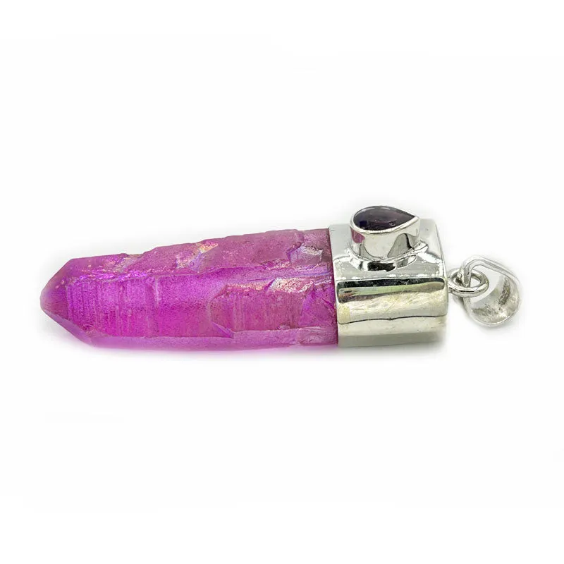 Pink Aura Amethyst Pendant (C)