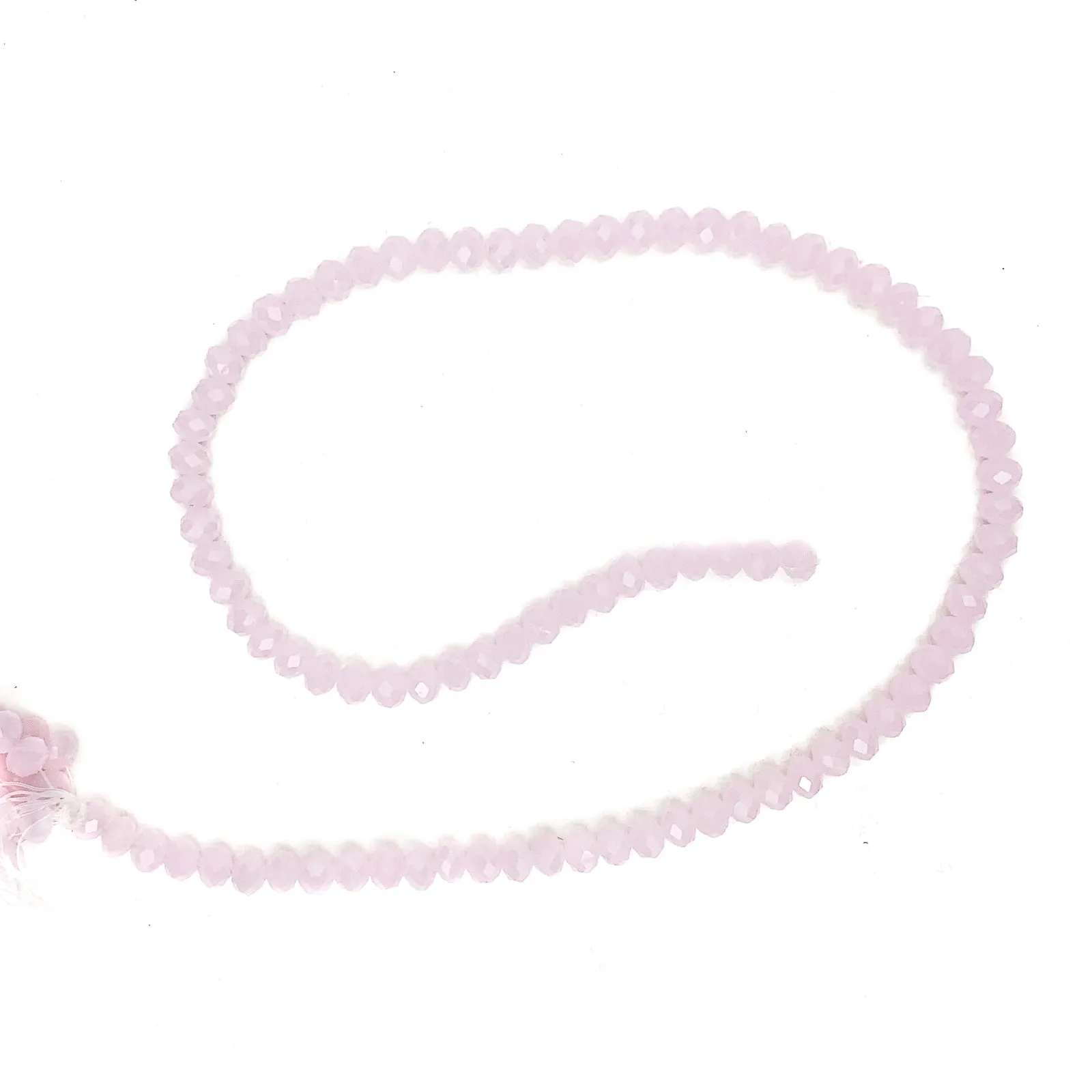 Pink Velvet 6mm Faceted Rondelle Glass Bead Strand