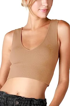 Plunge V-Neck Crop Top