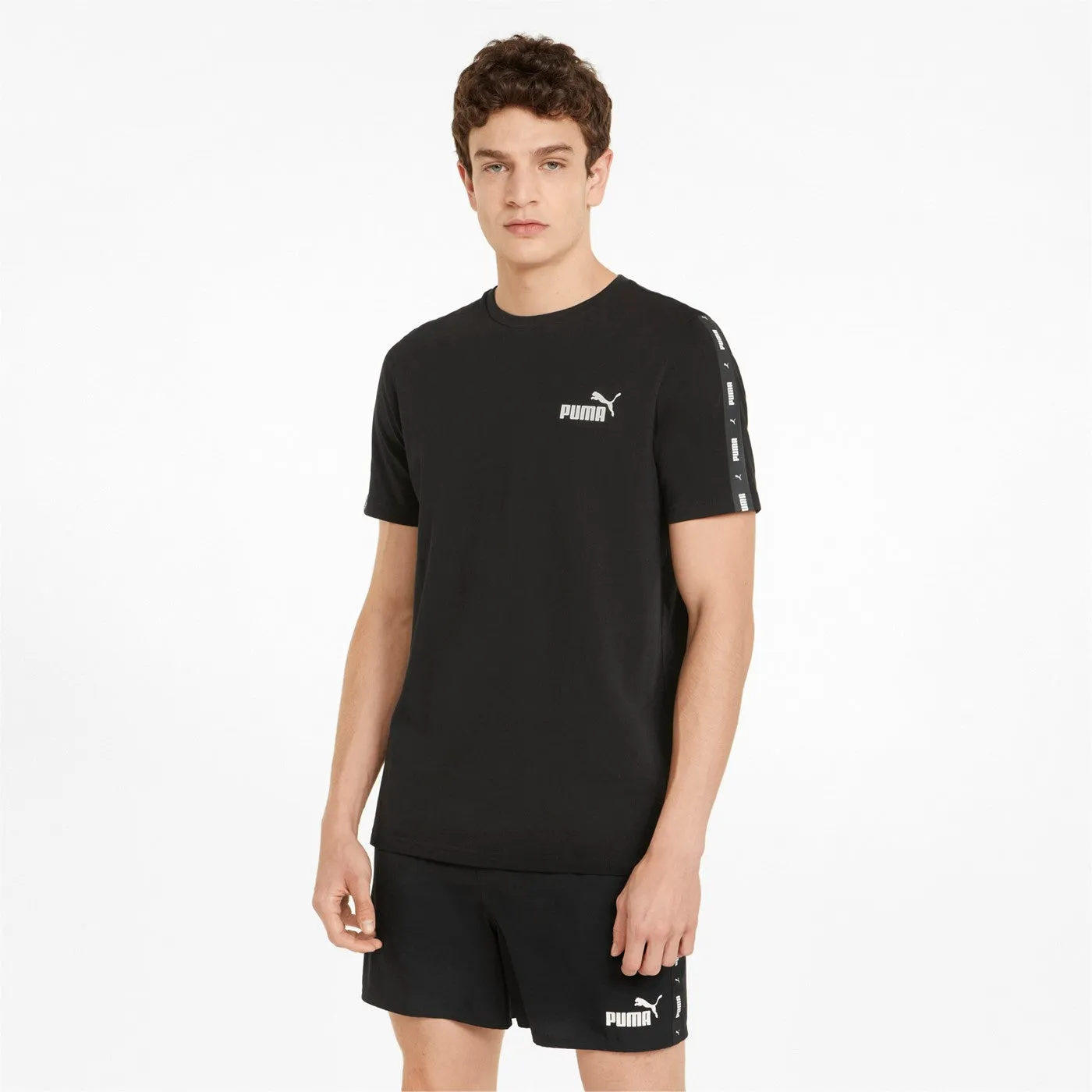 Puma men's short sleeve t-shirt ESS  Tape 847382-01 black