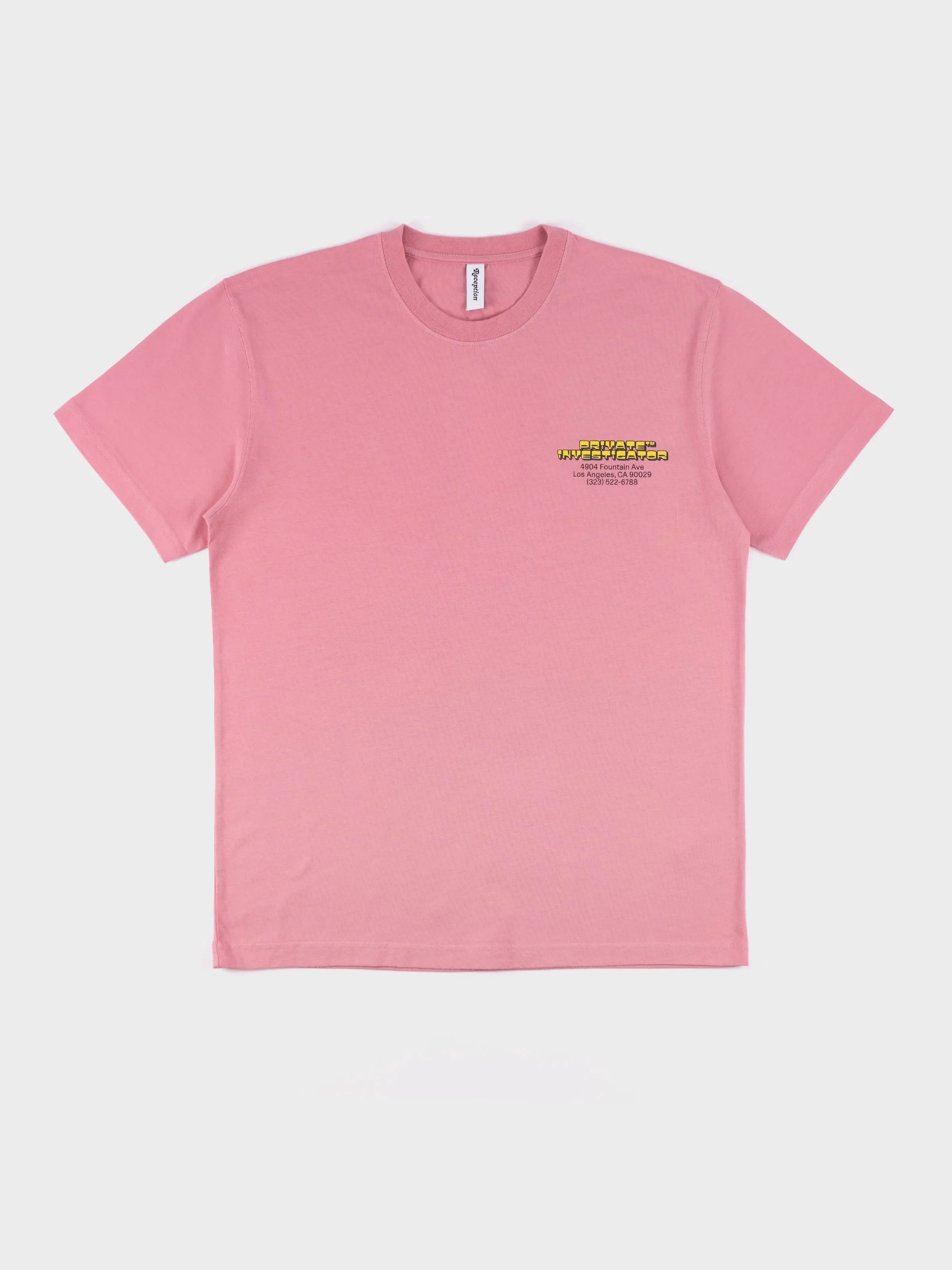 Reception Investigator SS T Shirt - Dusty Pink