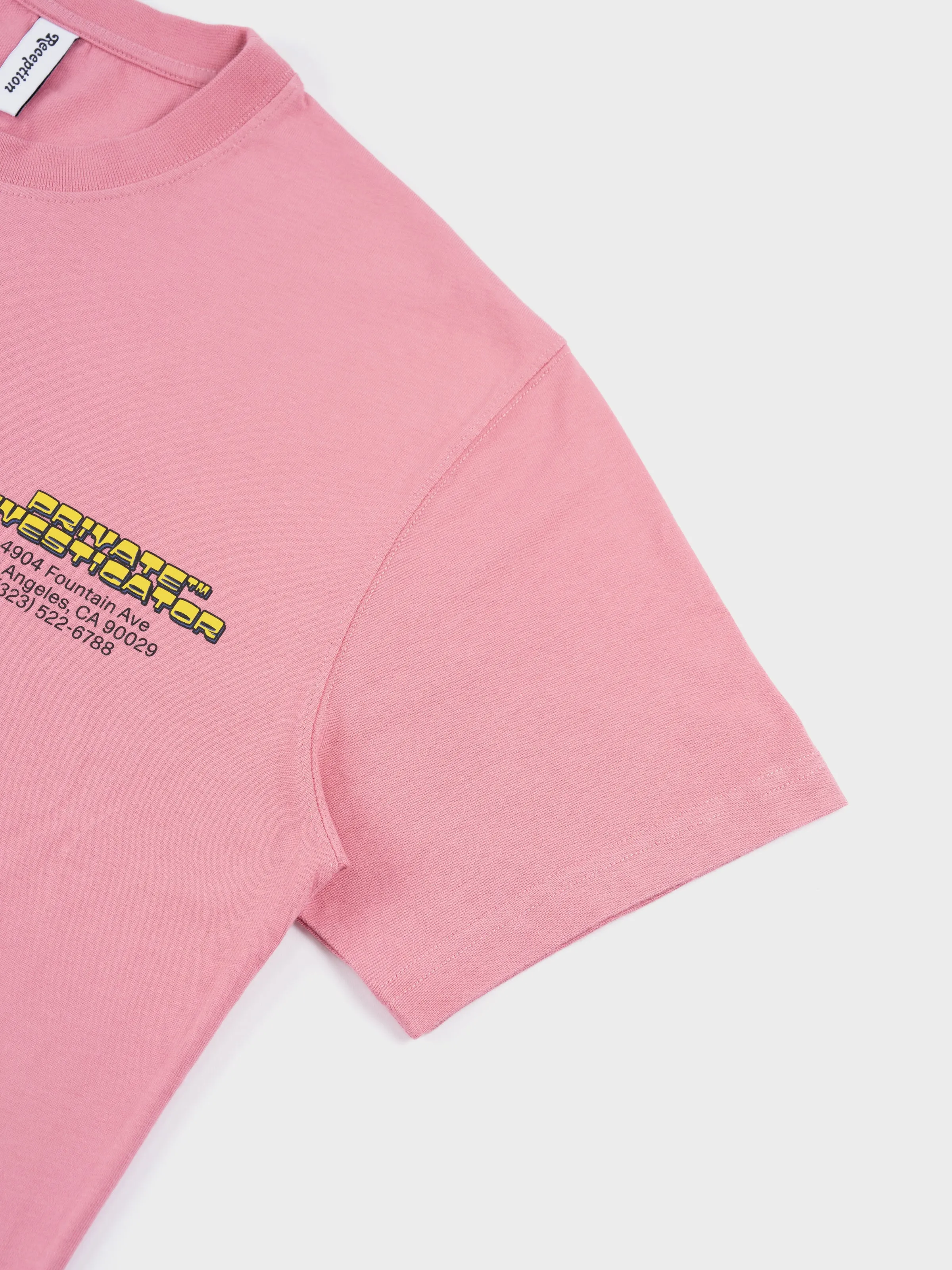 Reception Investigator SS T Shirt - Dusty Pink