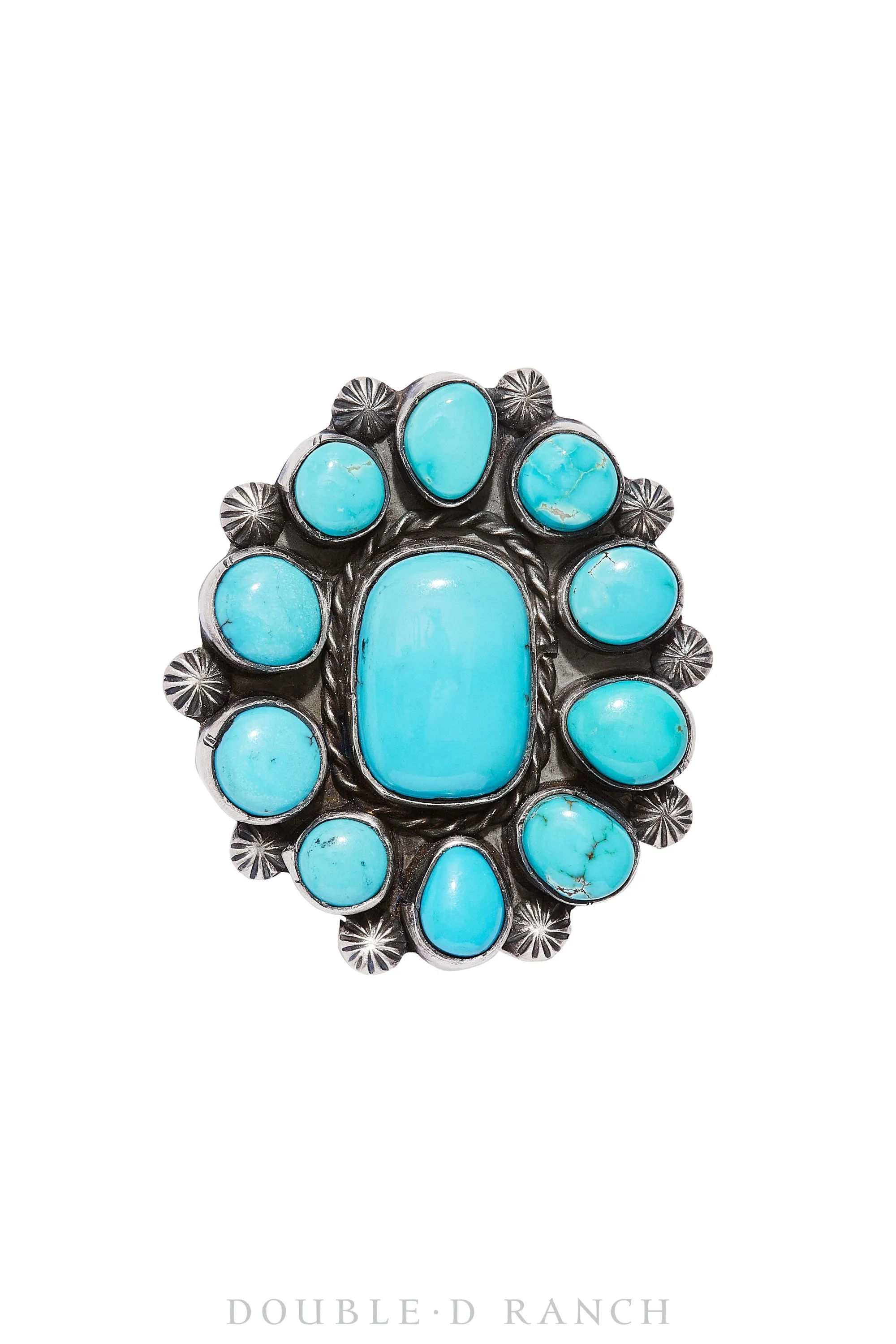 Ring, Cluster, Turquoise, Hallmark, Contemporary, 1101