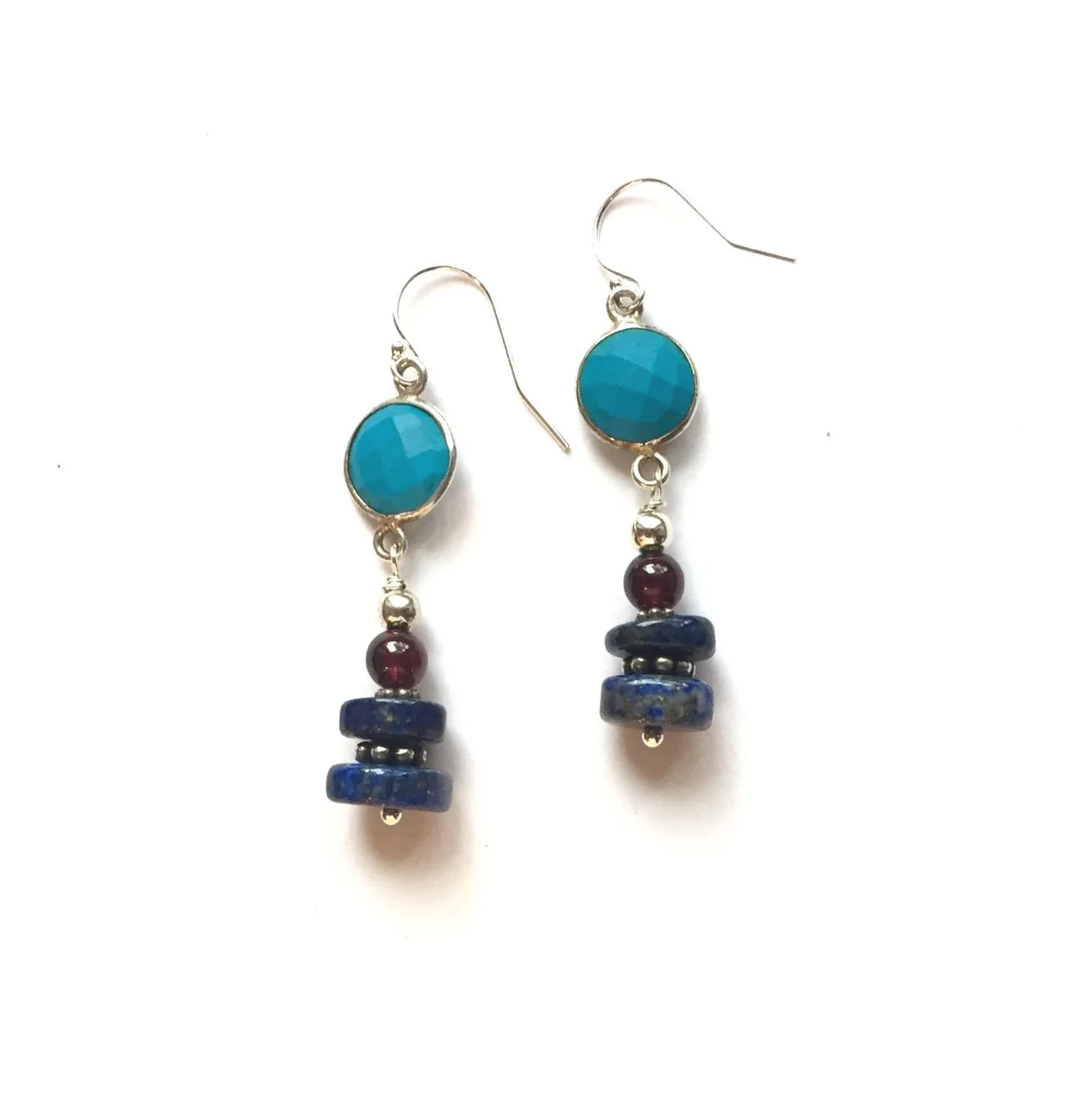 Run With the Wind Rustica lapis and turquoise earrings