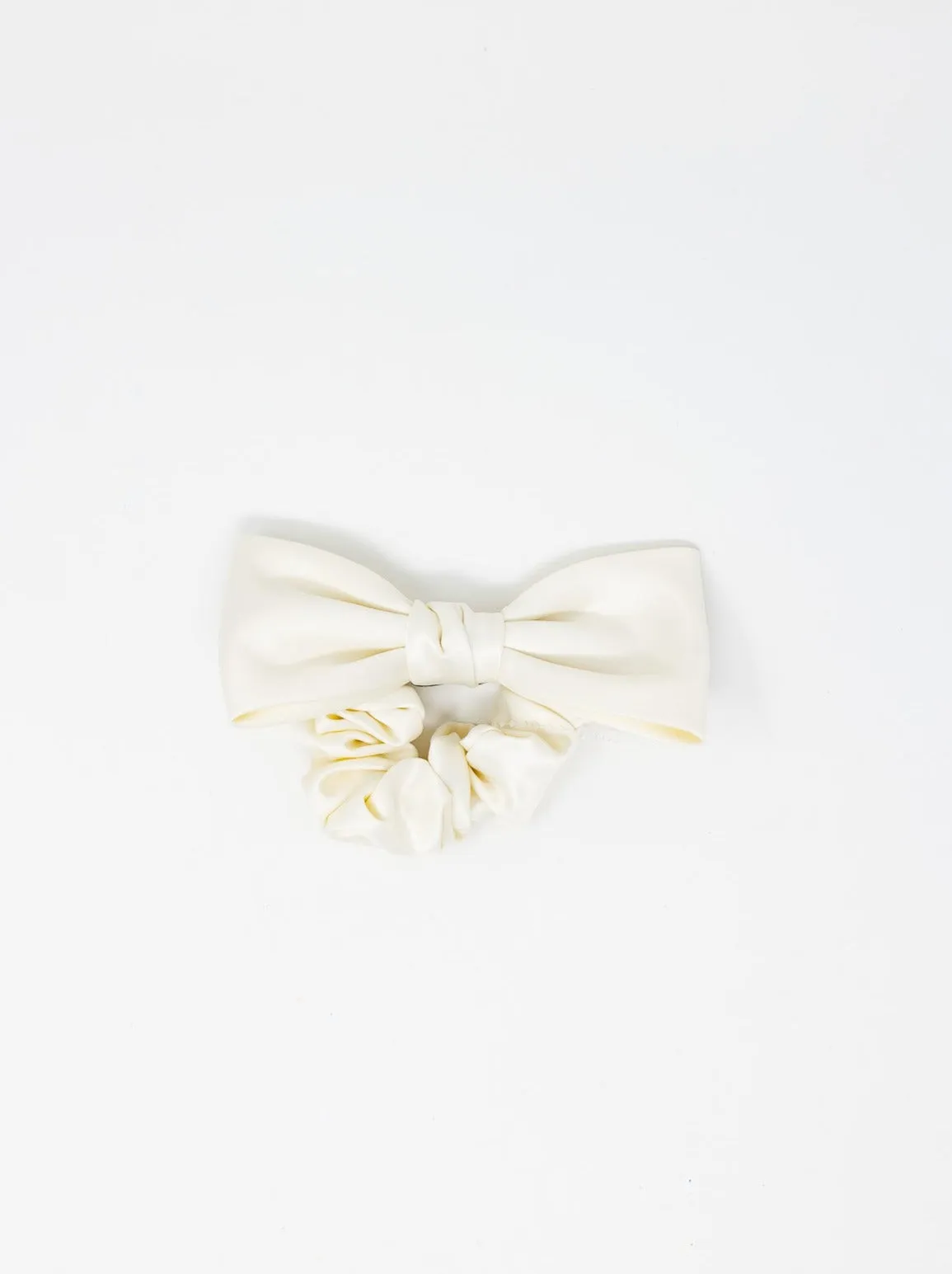 Satin Bow Tie Scrunchie