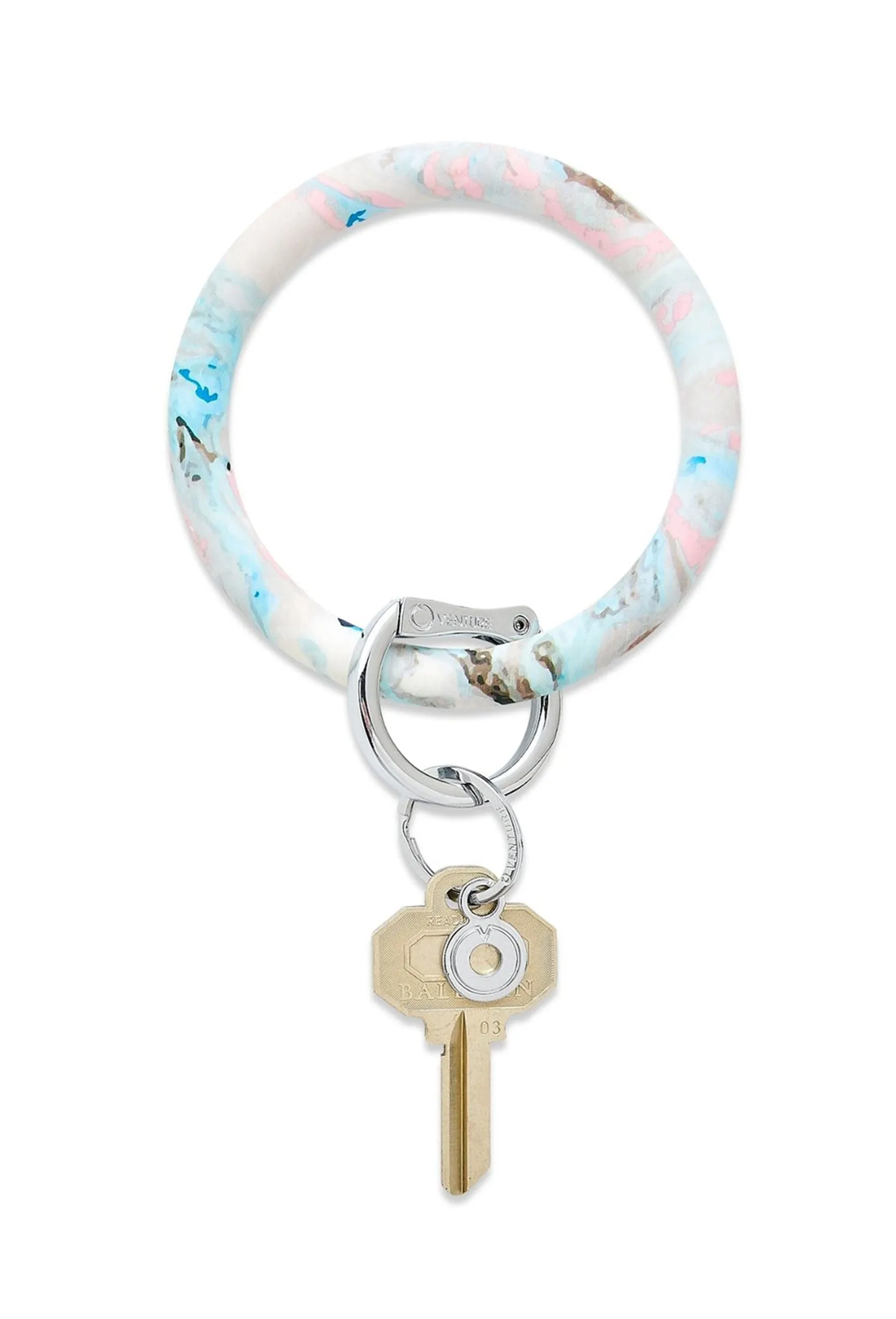 Silicone Big O Key Ring - Pastel Marble