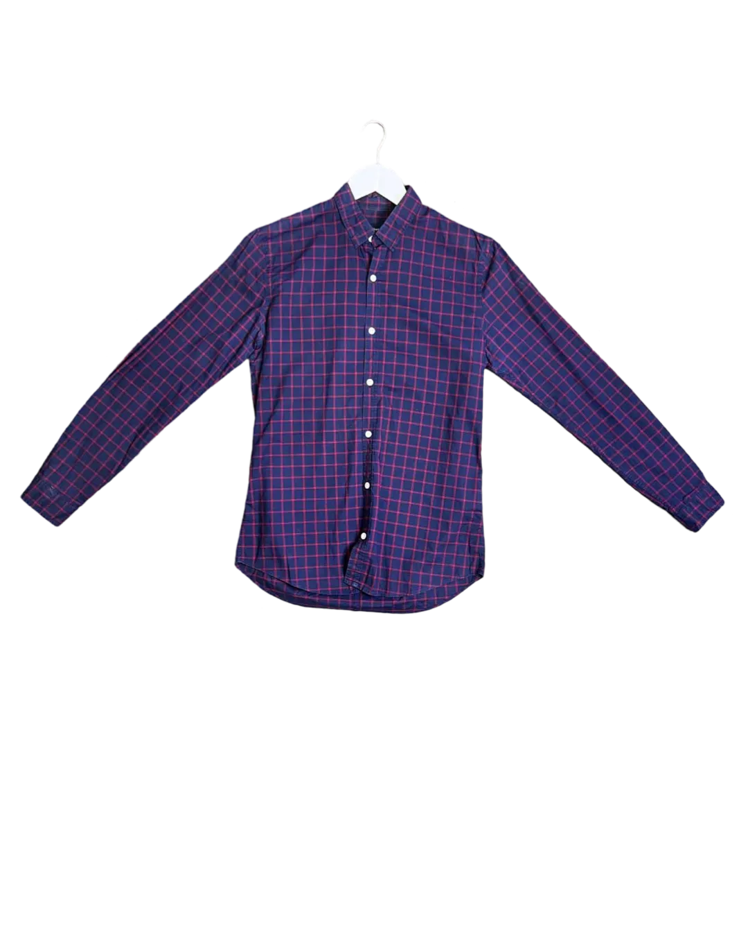 Size S - Balibaris Navy and Red Check Shirt