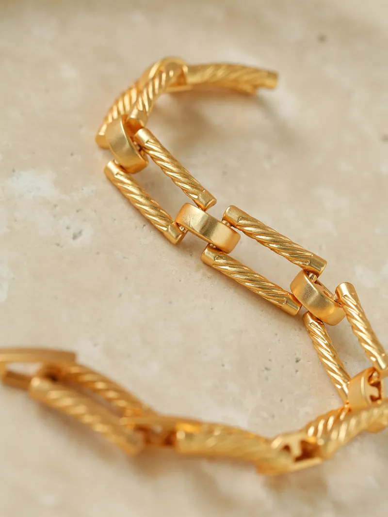 Square Wide Chain Bracelet