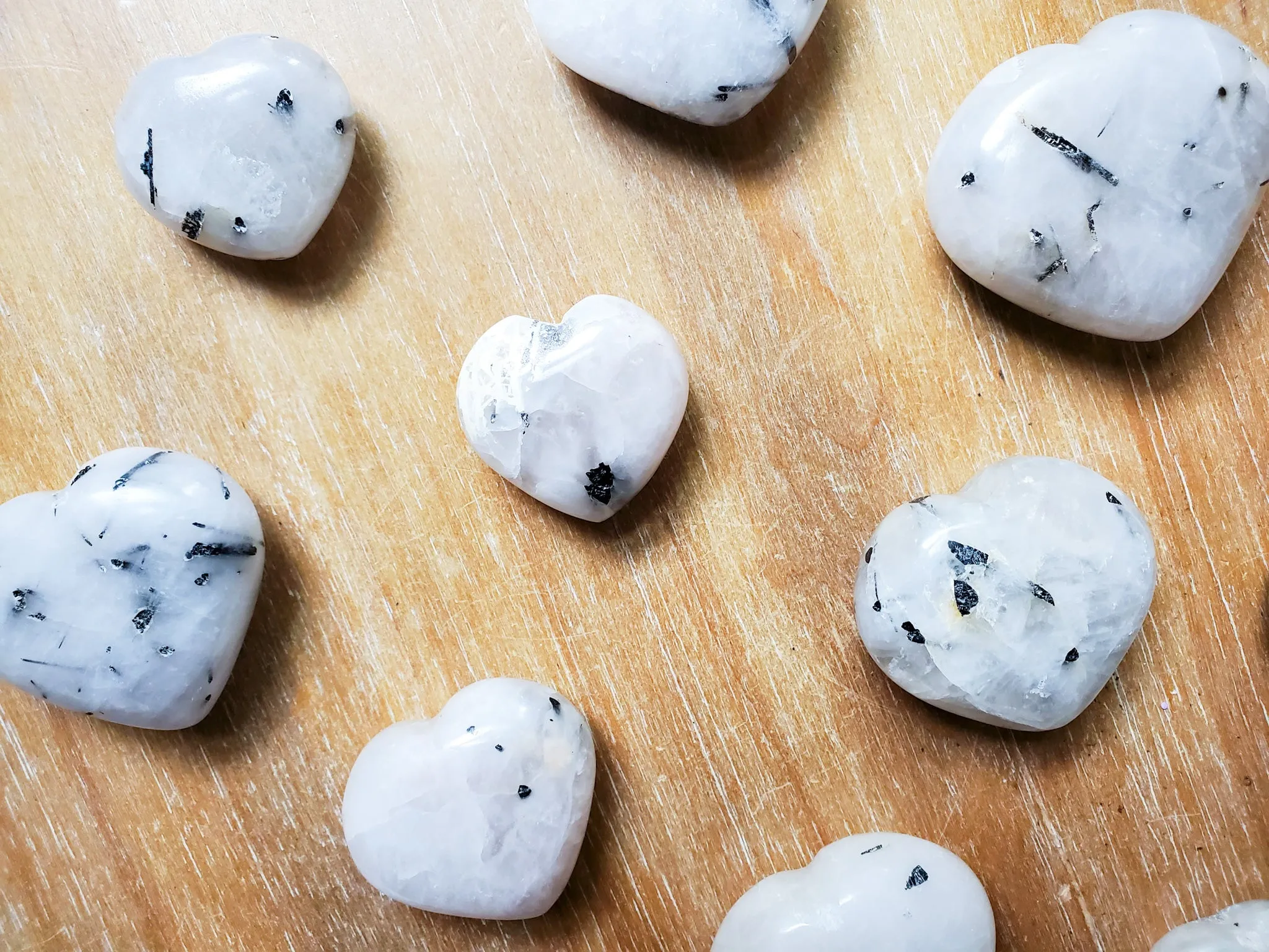 Tourmaline in Quartz Hearts