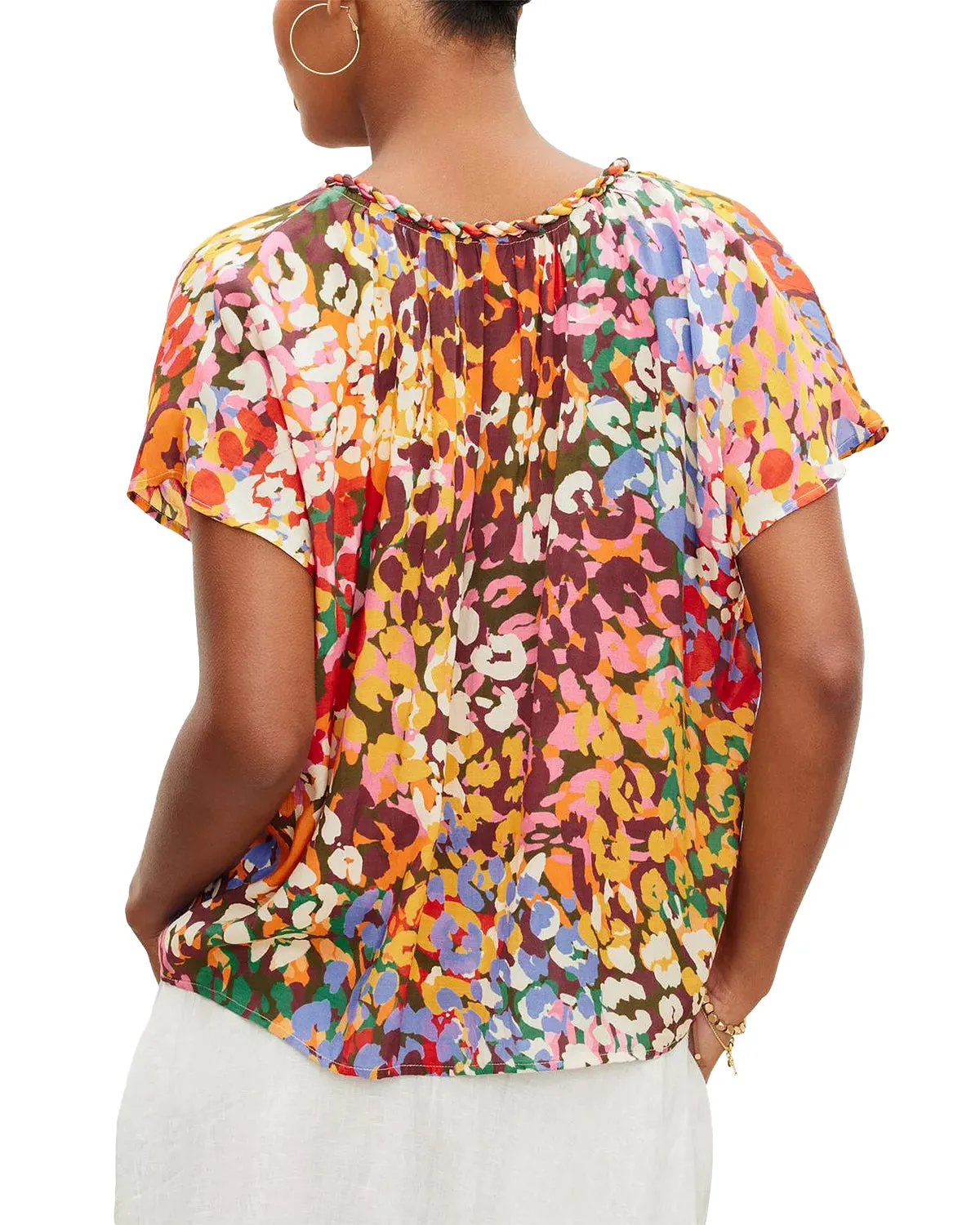 Trixy Printed Short Sleeve Top (Cheetah)