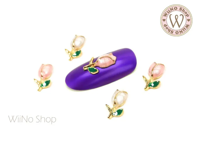 Tulip Nail Metal Charm - 2 pcs