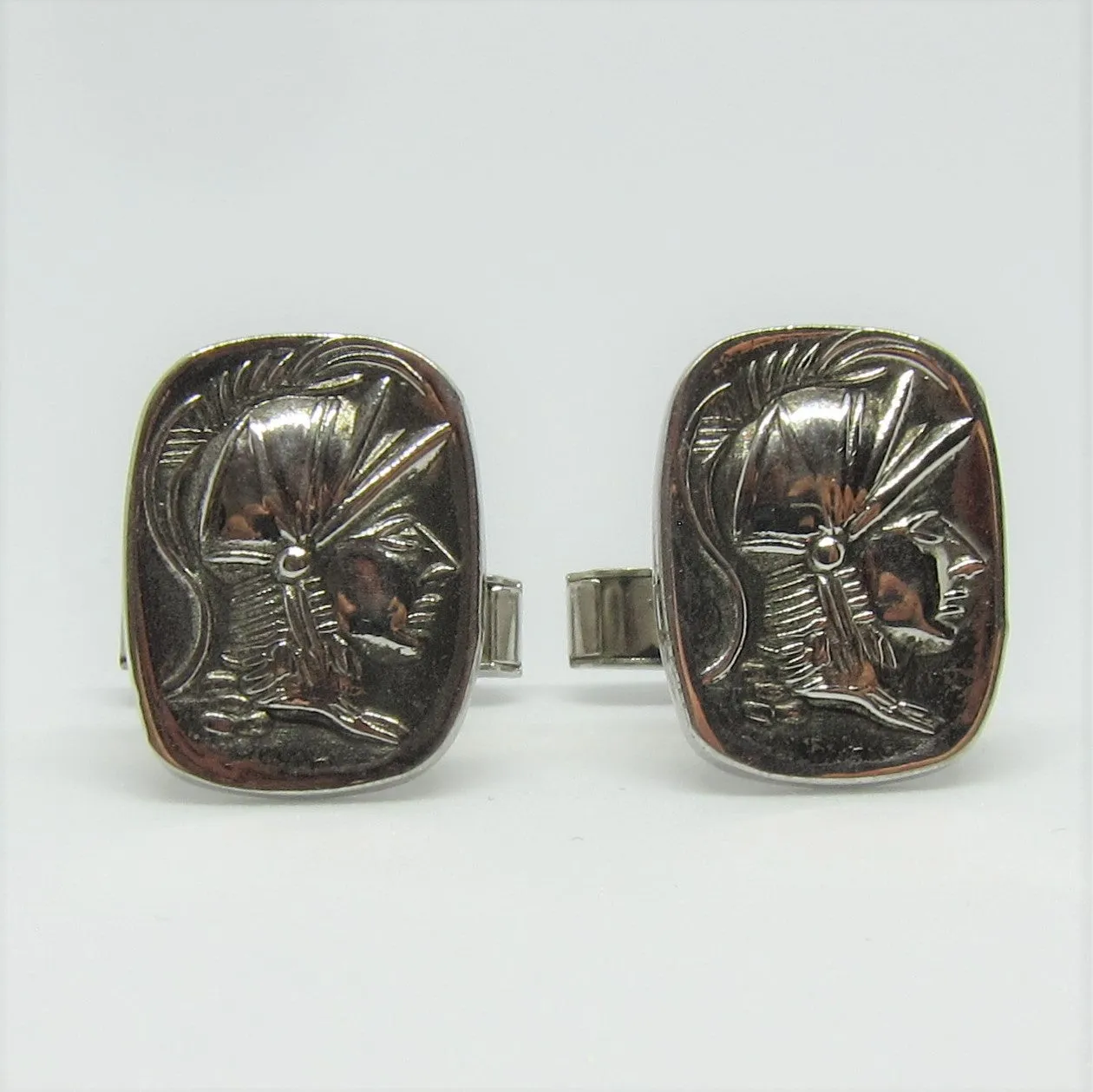 Vintage Soldier Cameo Motif Cufflinks