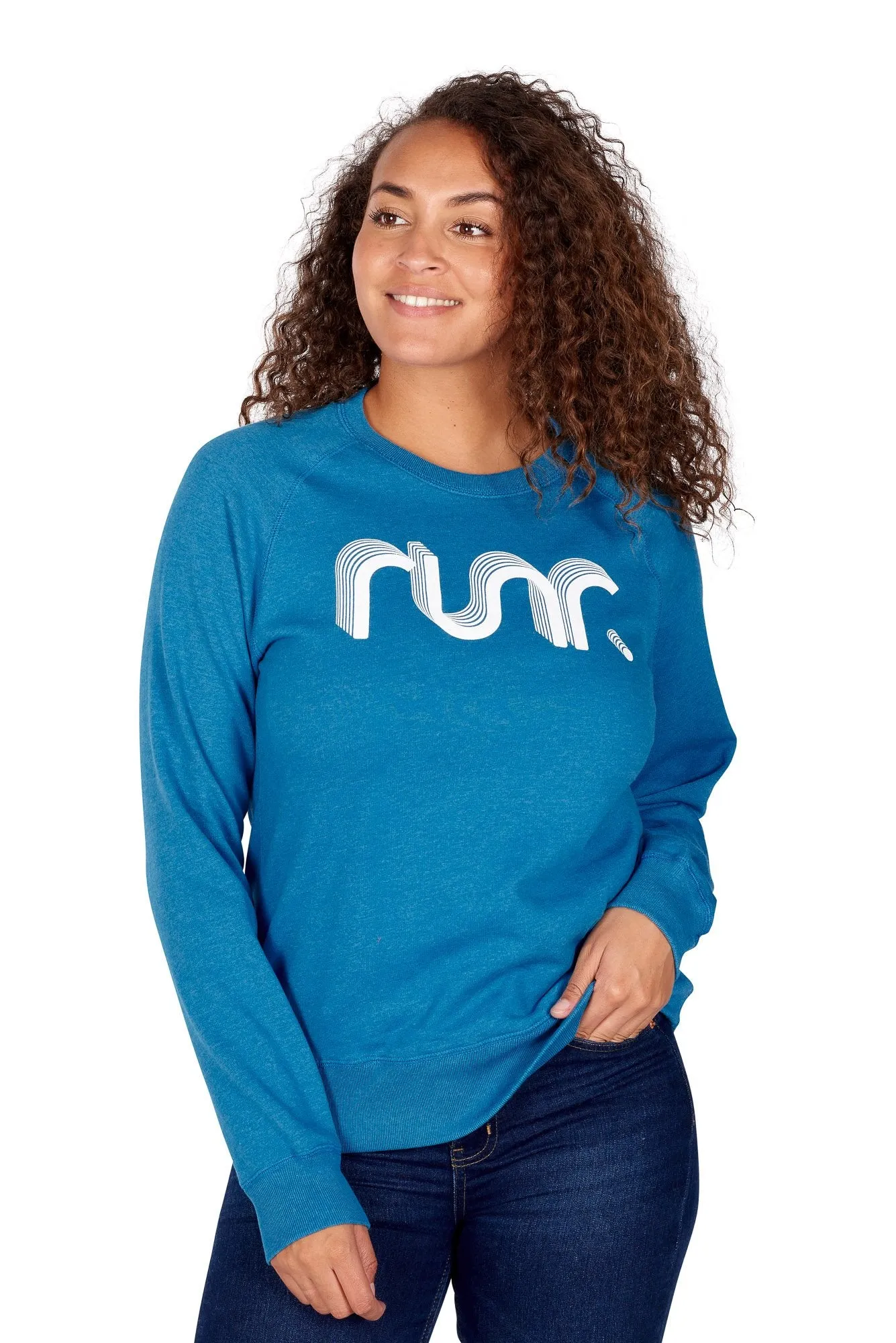 Women's Blue Retro Runr Jumper