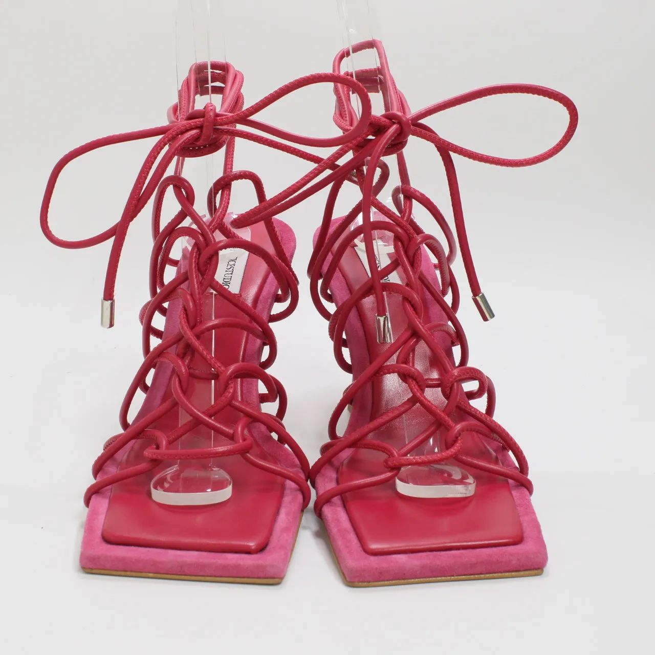 Womens Office Studio: London Ghille Lace Up Pink Leather